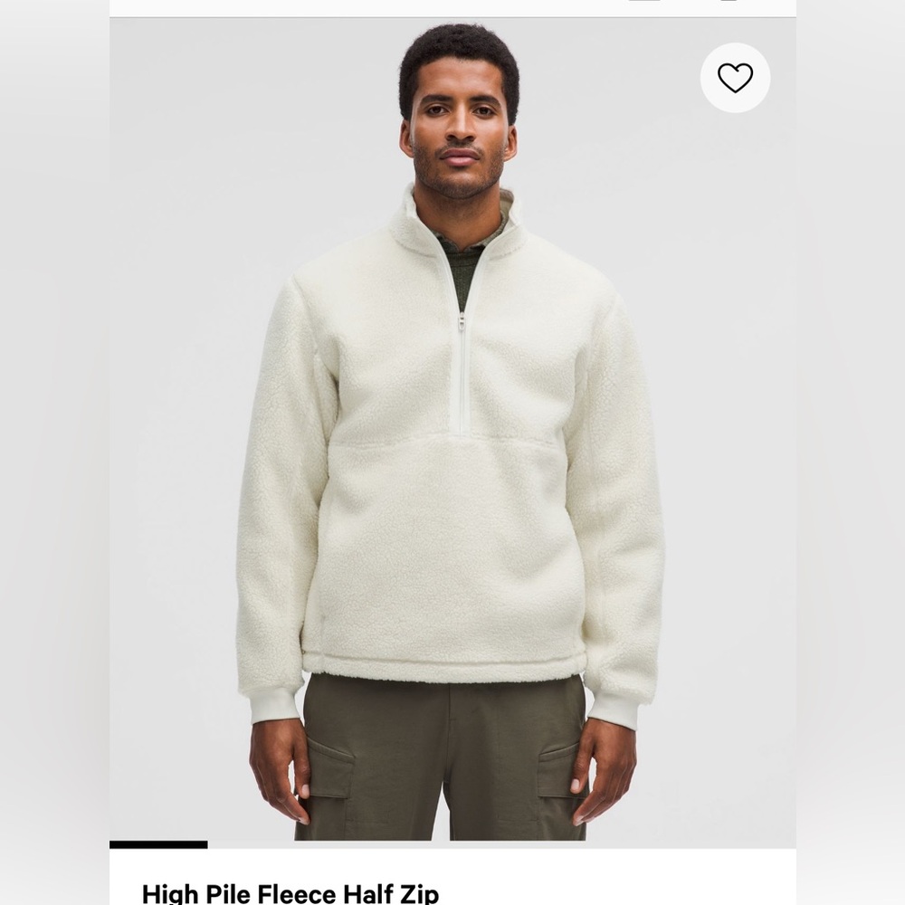 ( NWT ) Lululemon Men’s High Pile Fleece Half Zip